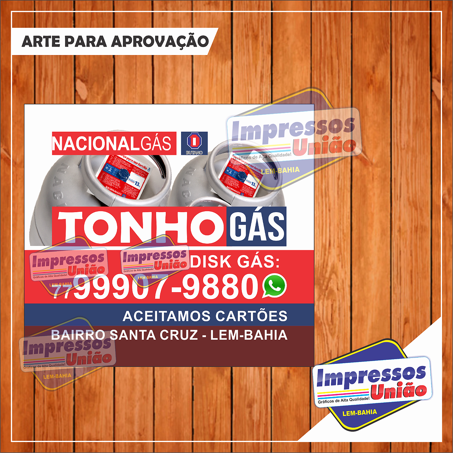 Imã de geladeira - Tonho Gás - LEM-BAHIA